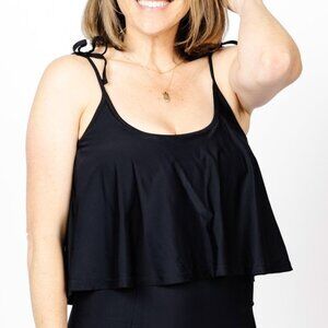 Kortni Jeane Women's Swing Bikini Swim Top in Black Size Medium